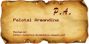 Palotai Armandina névjegykártya